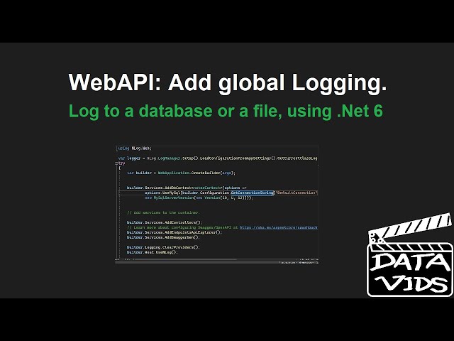 Logging in WebAPI for DotNet6 (DotNet Core), using NLog.
