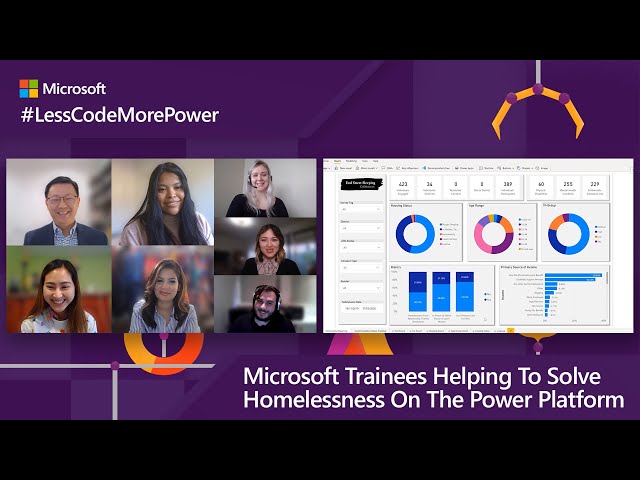 Microsoft Trainees help solve homelessness on the Power Platform | #LessCodeMorePower