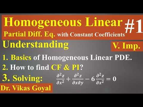 Homogeneous Linear Partial Differential Equation with Constant Coefficients