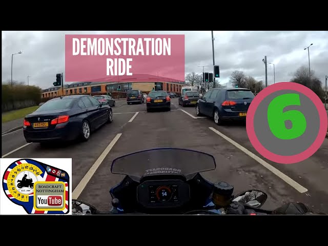 Demonstration commentary ride 6: qualified motorcycle instructor of 40 years. (Timestamped)
