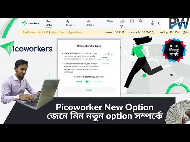 What is New Option on Picoworker  || জেনে নিন নতুন option সম্পর্কে
