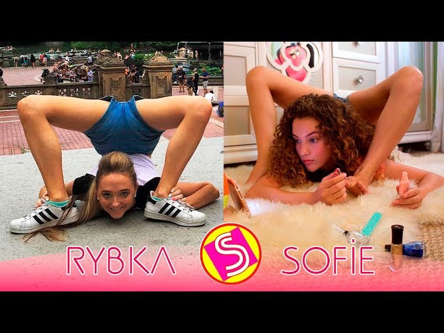Best Gymnastic Skills Battle - Sofie Dossi Vs Anna Mcnulty and Rybka Twins