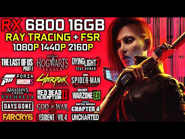 RX 6800 16GB | Ray Tracing & FSR Test | Test in 20 Games | 1080p - 1440p - 2160p |Detailed Test 2023