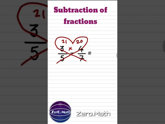 How to add subtract fractions #shorts #subtraction #fraction #division #addition