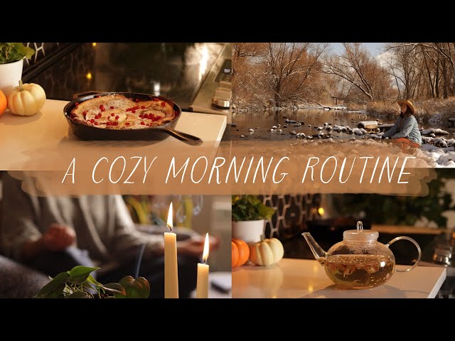 Slow & Gentle Living Morning Routine / baking, nature, tea, photo scrapbook, + preparing for winter