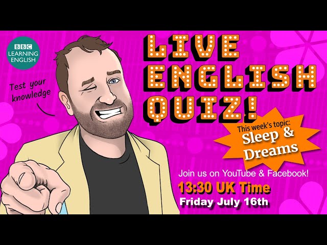 Live English Quiz - #20 Sleep & Dreams