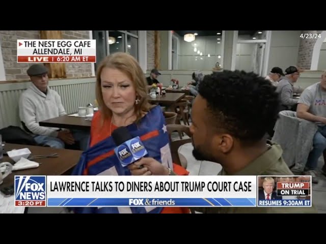 Trumpist wearing Trump flag sobs on live TV over Trump's trial