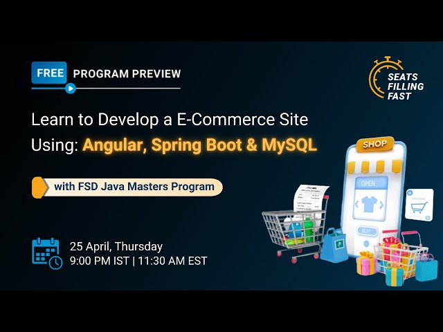 🔥How To Build a Full-Stack E-Commerce WebSite | Angular | Spring Boot | MySQL | 2024 | Simplilearn