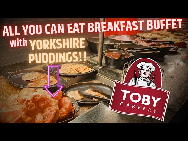 YORKSHIRE PUDDINGS and NO EGGS on an ENGLISH BREAKFAST ?? | Low Cost Toby Carvery Buffet Breakfast