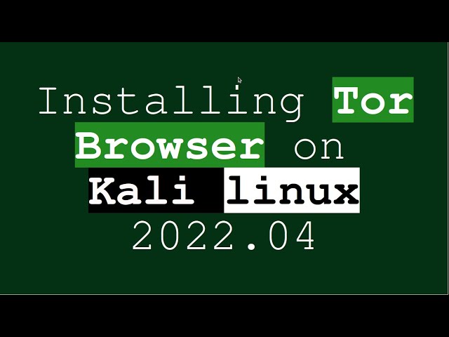How to Install tor Browser in KALI Linux