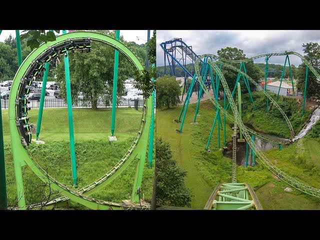 Mindbender Roller Coaster 4K Multi-Angle POV Six Flags Over Georgia