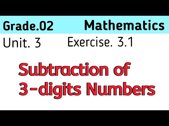 Subtraction || Exercise 2 || Mathematics Class 2nd .