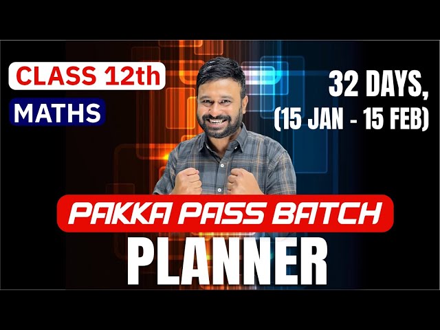 32 Days Zero to Hero Planner | PAKKA PASS BATCH | Target 75+ in Class 12 Boards Exam