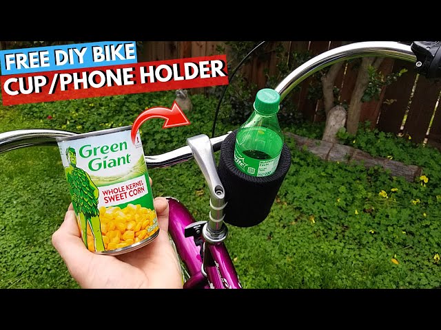 Easy DIY Bike Cup, Bottle or Phone Holder made from FREE Recyclables -Jonny DIY