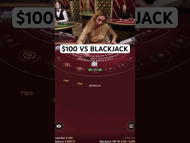 Would you hit or stay that 15? $100 vs blackjack #shorts