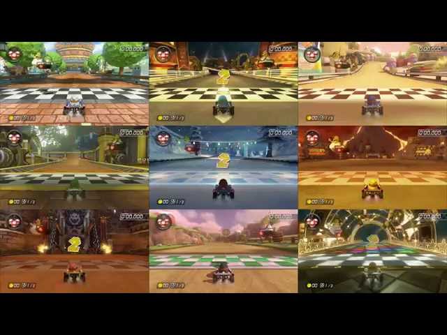Mario Kart 8 DLC - All 9 Shy Guy Colors Gameplay Footage (Nintendo Wii U)