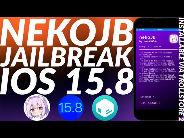 Install NekoJB Jailbreak iOS 15.8 | Supports iOS 15.0 - 15.8 | Arm64 Devices | Full Guide