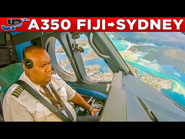 Fiji Airways A350 Cockpit Nadi🇫🇯 to Sydney🇦🇺