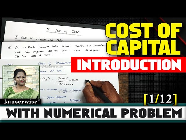 [1/12] Cost of Capital | FM | Cost of Debt | Irredeemable Debt | Numerical Problem | @kauserwise