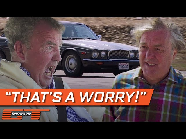 Clarkson, Hammond and May Drag Race (And Crash) Their Classic Jaaaaaags | The Grand Tour