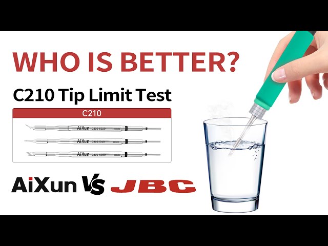 Soldering Tip In WATER?? C210 Soldering Tip Compared AiXun with JBC By Soldering station HDE-2B