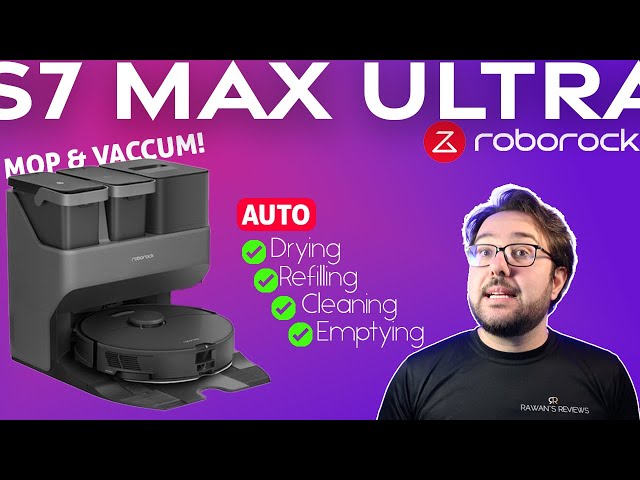 Roborock S7 Max Ultra: Vacuum & Sonic Mopping Robot | Self empty, refill, clean, and dry!
