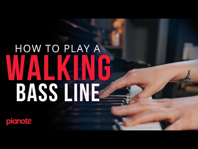 Walking Bass line Piano Tutorial (Lesson PDF Included!)