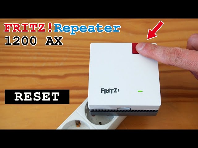 FRITZ! Repeater 1200 AX Wi-Fi 6 extender dual-band • Factory reset