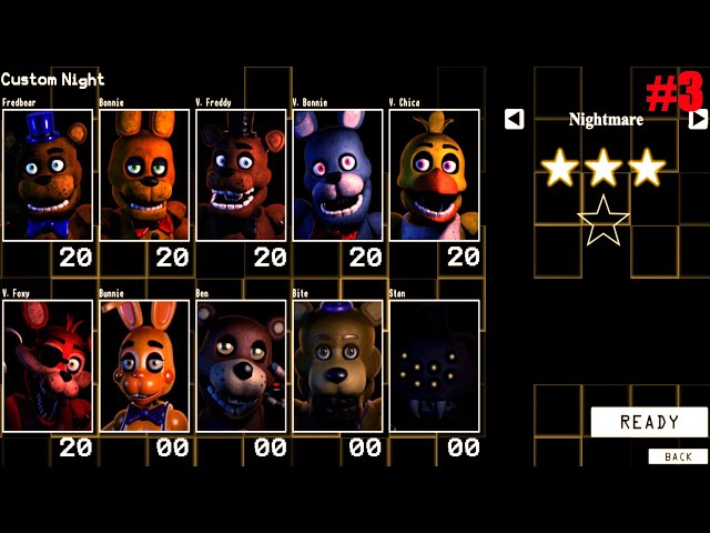 Unlocking Characters in the Five Nights to Remember Custom Night