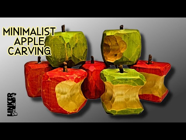 Carve a Simple Square Folk Art Apple or 10 -Full Woodcarving Tutorial