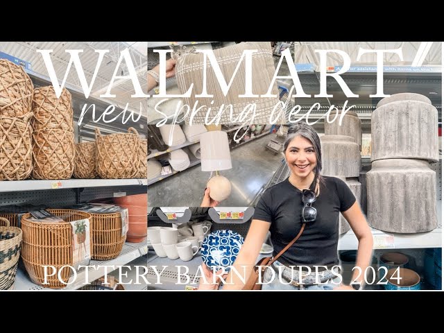 WALMART POTTERY BARN DUPES AND SPRING DECOR 2024 SHOP WITH ME | WALMART SPRING DECOR 2024 SHOP W/ ME