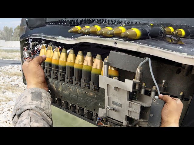 Reloading US Powerful AH-64 Chaingun With Hundreds of Scary Rounds
