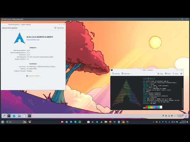 Arch - KDE Plasma 6 via Arch Linux - WSL - GWSL - YOUTUBE 2024