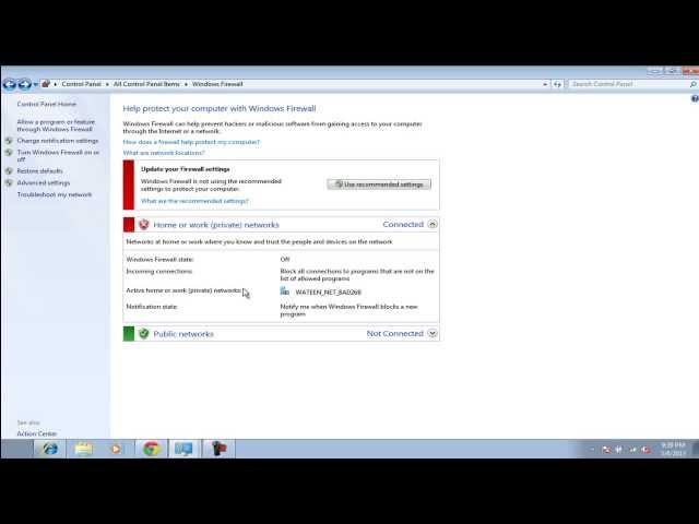 How to Turn off Windows Firewall in Windows 7