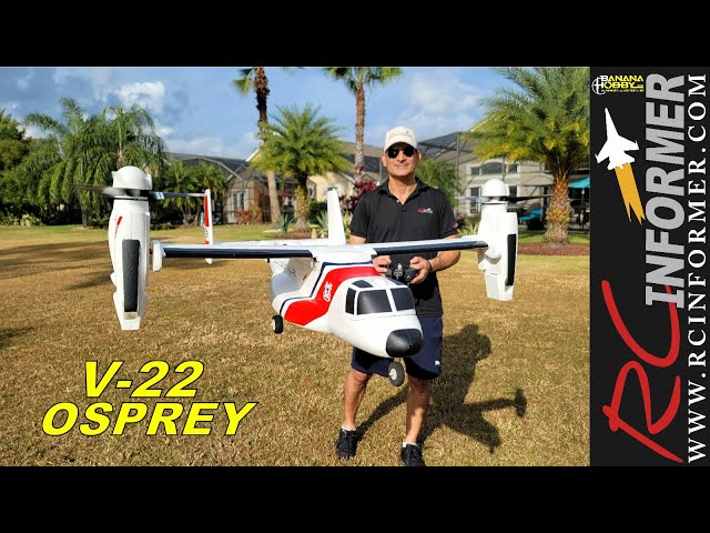 Banana Hobby /BLITZRC WORKS V-22 OSPREY Hover & Forward Flight Demo By: RCINFORMER