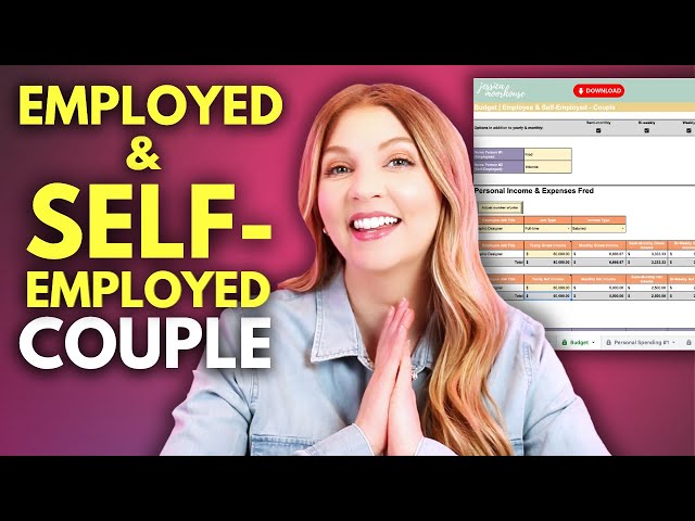 Self-Employed & Employed Couple - Budget Spreadsheet & Tutorial (EXCEL, GOOGLE SHEETS)
