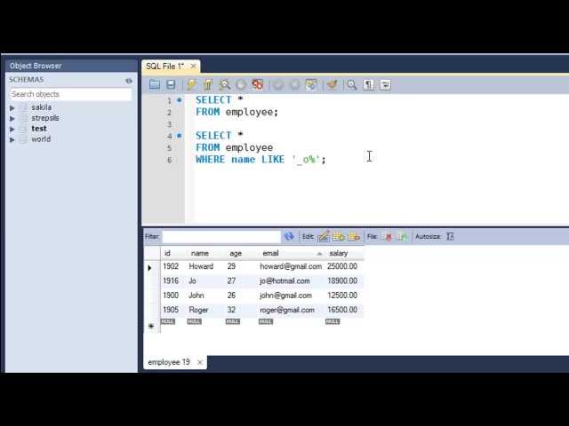 SQL Tutorial - 23: The LIKE Operator and Wildcard Characters
