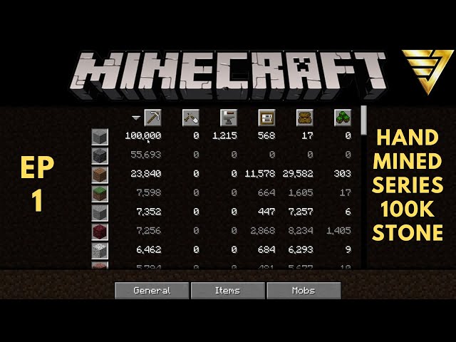 Grandpa Plays Minecraft - HAND MINED SERIES 100K STONE UPDATE (Minecraft Episode #1)
