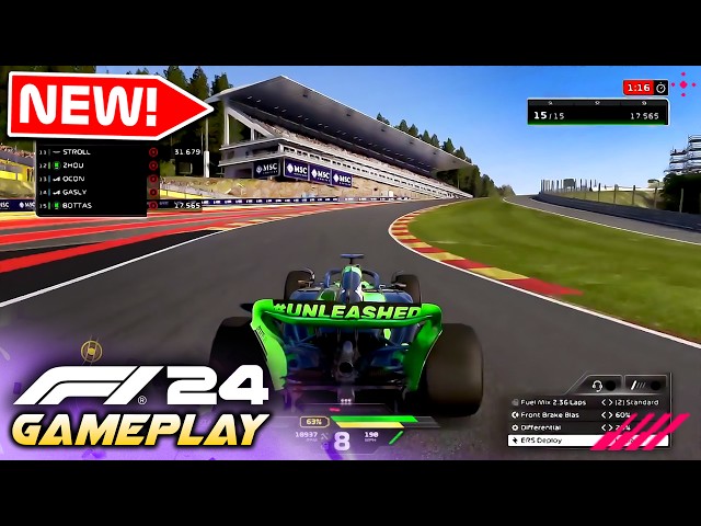 F1 24 Race Gameplay: NEW Updated Spa & Silverstone! NEW ERS Deploy & Tyre Wear!