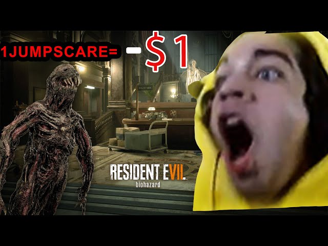 Resident Evil 7 but every Jumpscare I lose $1