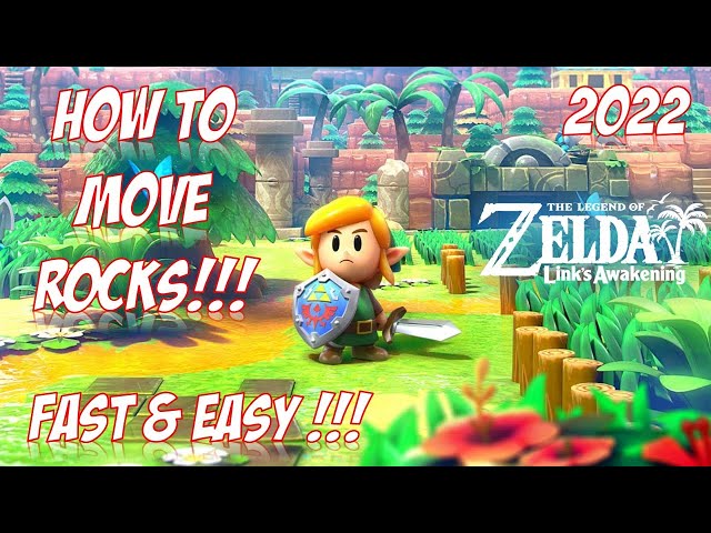The Legend Of Zelda Link's Awakening HOW TO Move Rocks FAST and EASY 2022