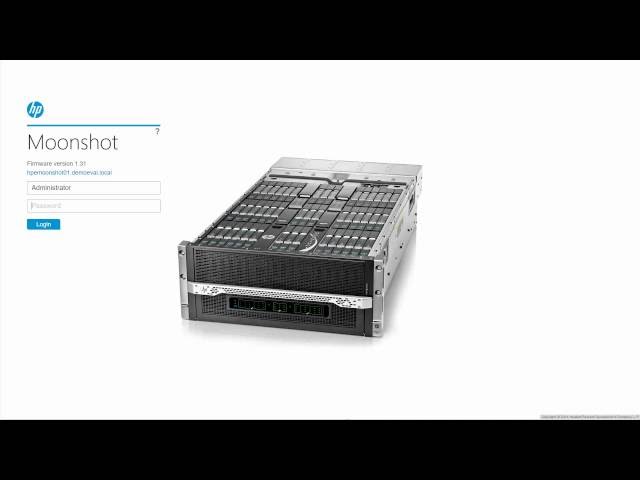 Quick Tour of the HPE / HP Moonshot Web Administration GUI