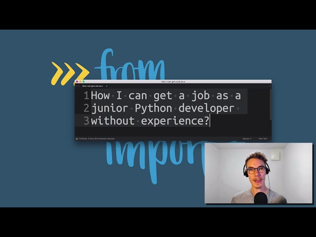 How can you get a job as junior Python developer without experience?