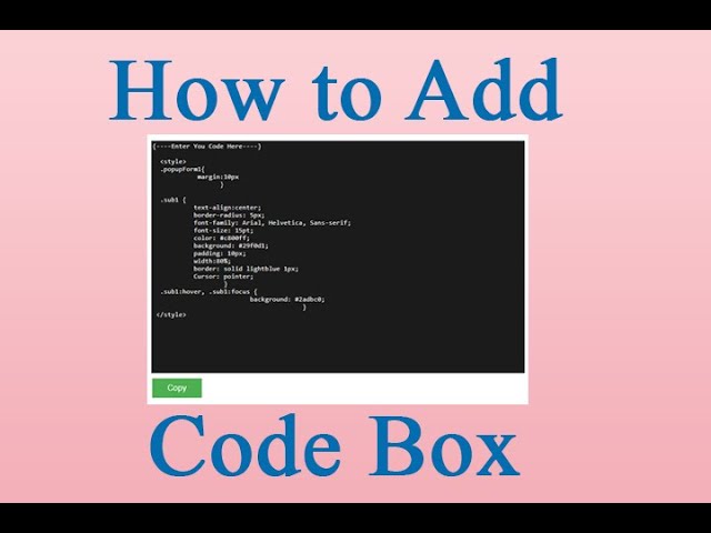 Add HTML Code Box In Blogger Website  Insert code box in blogger Website post