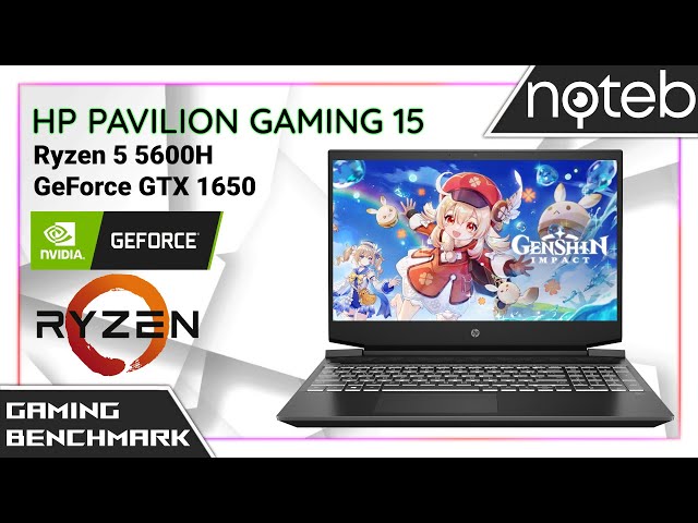 HP Pavilion Gaming 15-ec2 - Genshin Impact Gameplay Benchmark (Ryzen 5 5600H, GTX 1650)