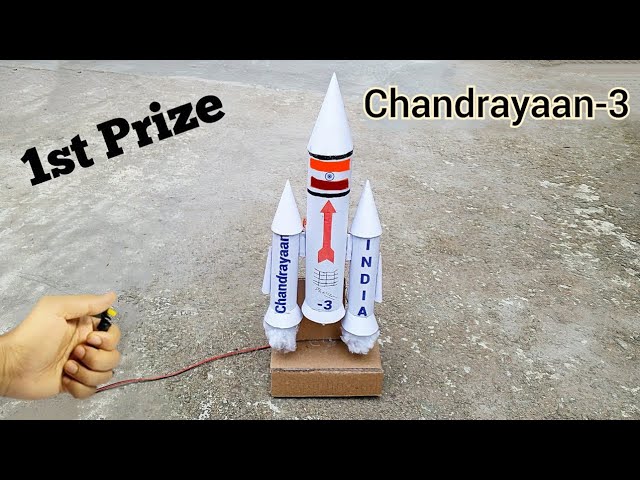 Chandrayaan-3 working model | Chandrayaan for school project | rocket launching 🚀 science project