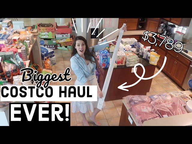 🤯 *ENORMOUS* $3,789 COSTCO HAUL! Large Family Grocery Haul (Bulk Food for Long Term Food Storage)