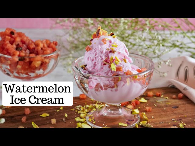 3 Ingredients Watermelon Icecream | Eggless Ice Cream | Summer Recipe | Kunal Kapur Recipes