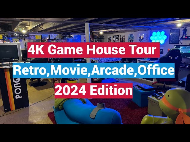 Full Gaming / Man Cave House Tour 4K - Arcade Room, Movie Theater, Board Game Room, Office, + More!
