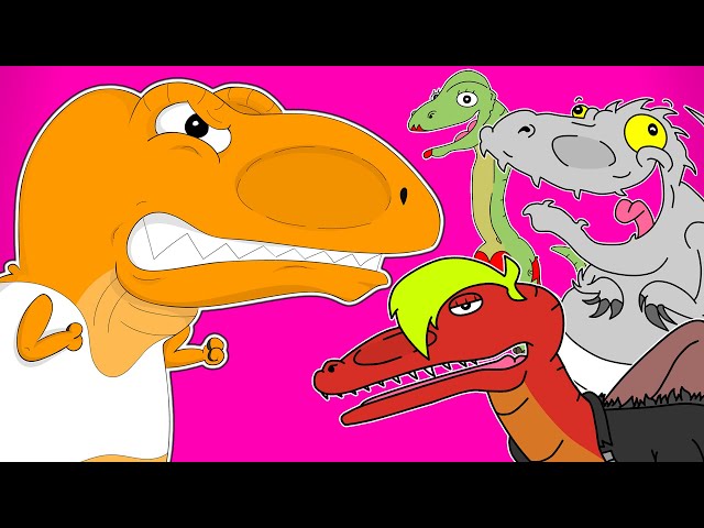 JURASSIC DINOS - Ep1 Rexy vs Spino (Animated)